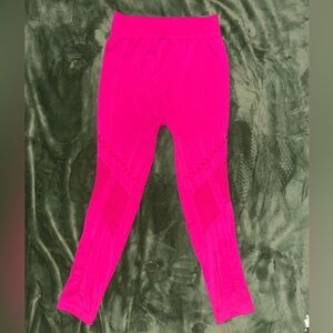 Pink Cutout Stretchy Leggings
